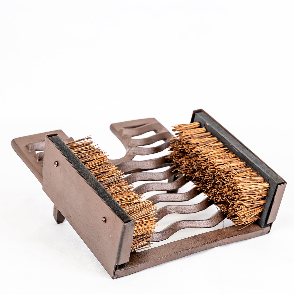 Cast Iron Outdoor Boot Jack and Brush.