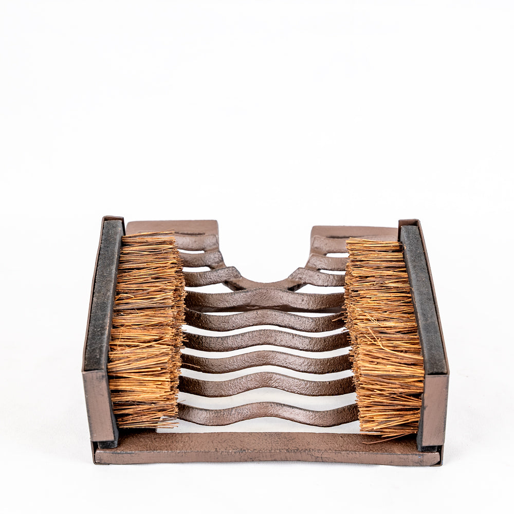 Cast Iron Outdoor Boot Jack and Brush.