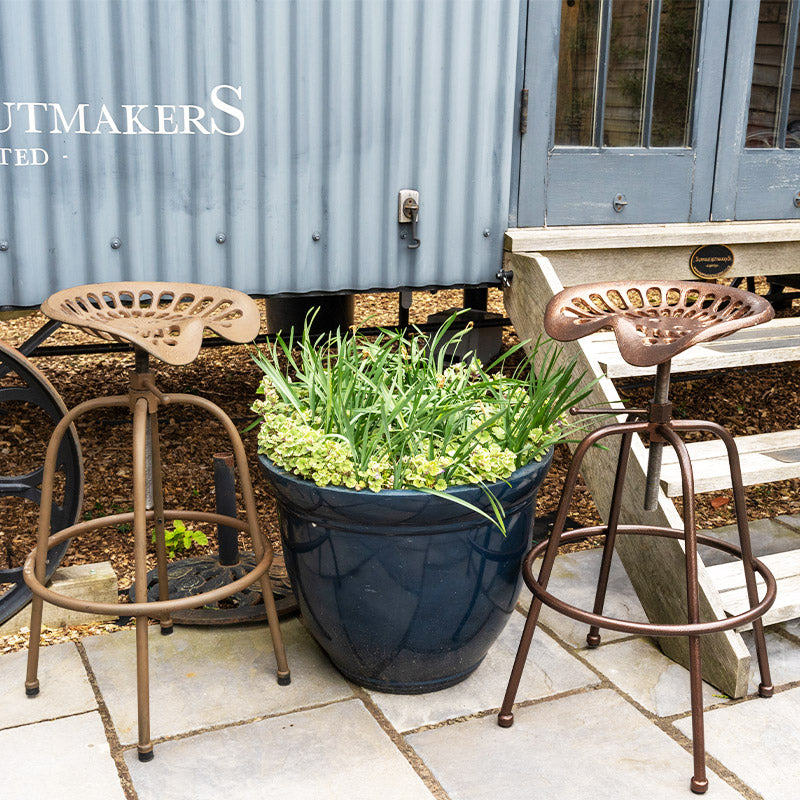 Tractor Seat Metal Bar Stool Brown.