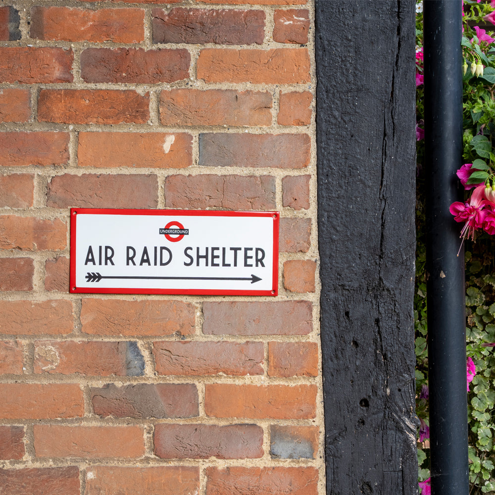 Air Raid Shelter Sign | Authentic Vitreous Enamel.