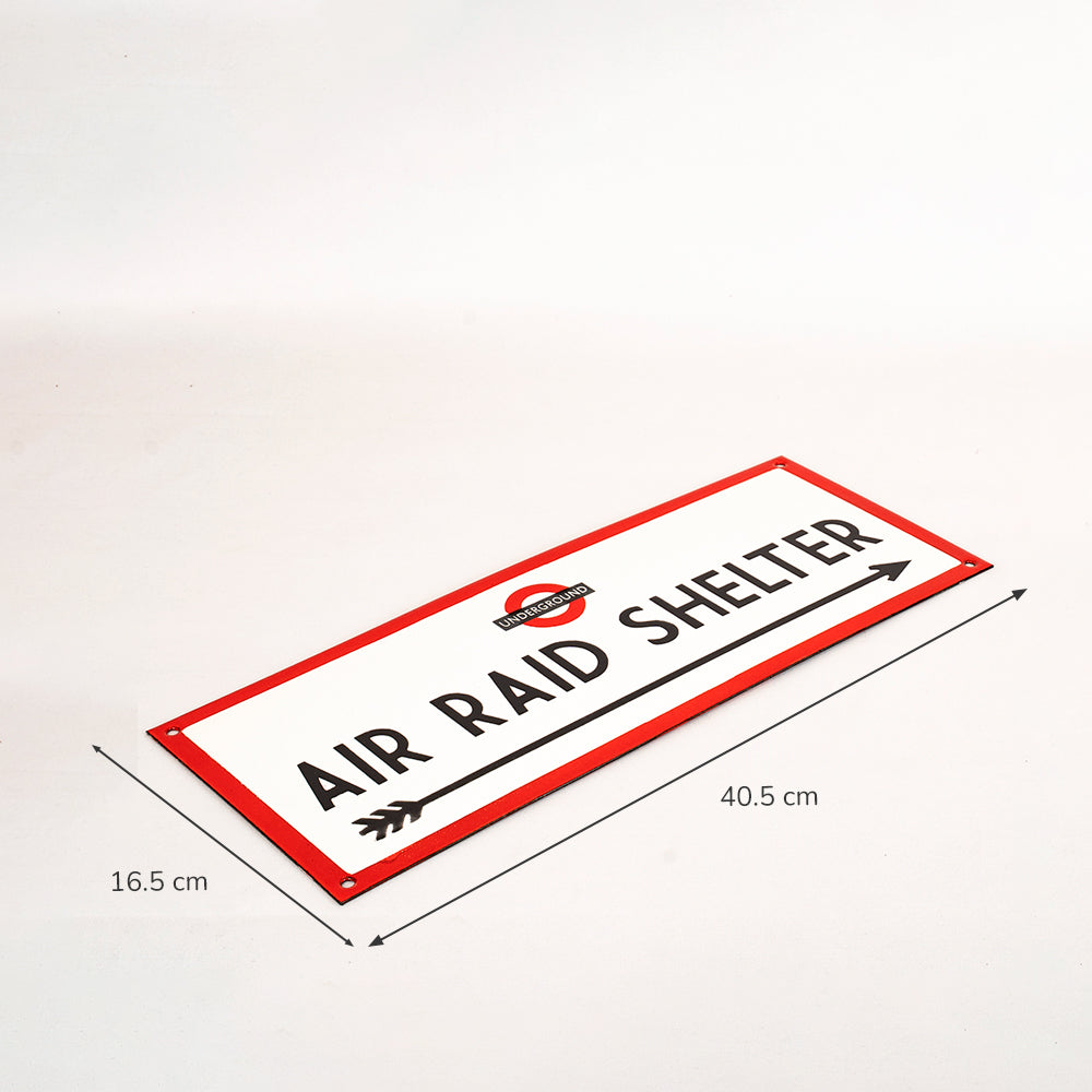 Air Raid Shelter Sign | Authentic Vitreous Enamel.