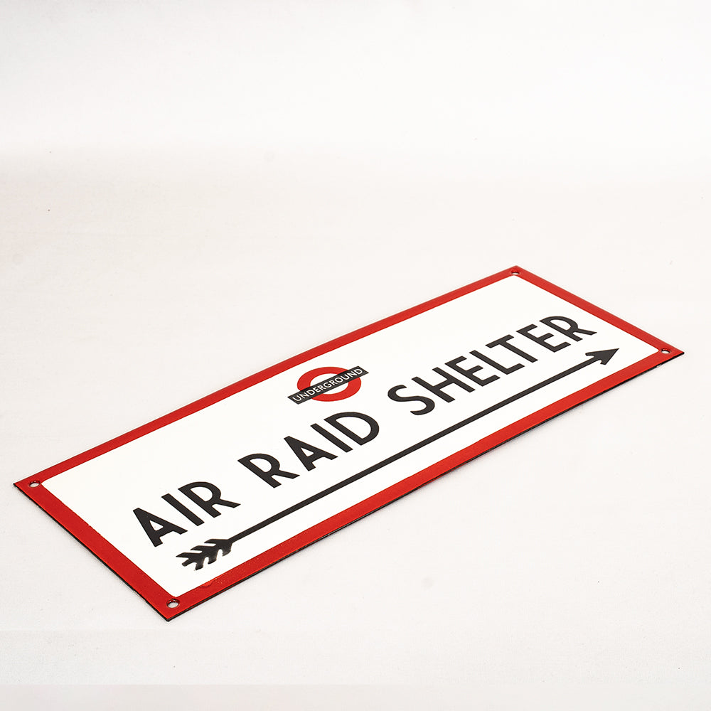 Air Raid Shelter Sign | Authentic Vitreous Enamel.