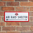 Air Raid Shelter Sign | Authentic Vitreous Enamel.