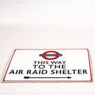 Air Raid Shelter Sign | Authentic Vitreous Enamel - Large.