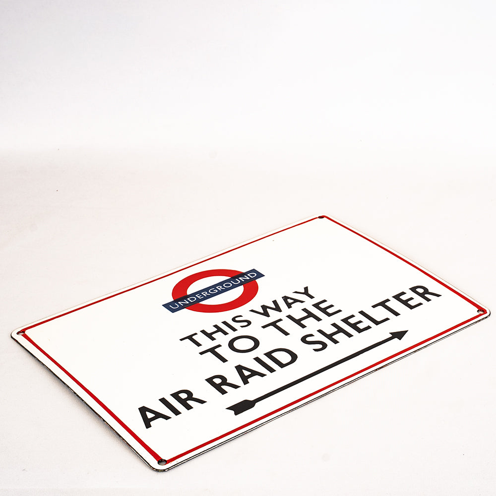 Air Raid Shelter Sign | Authentic Vitreous Enamel - Large.