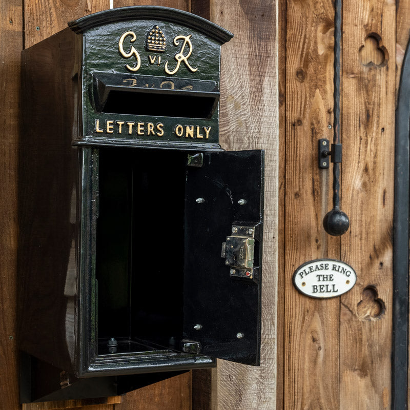Black GR Post Box George Rex in Cast Iron.