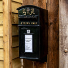 Black GR Post Box George Rex in Cast Iron.