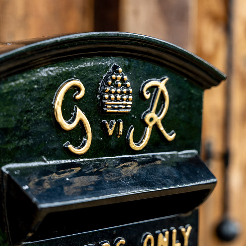 Black GR Post Box George Rex in Cast Iron.