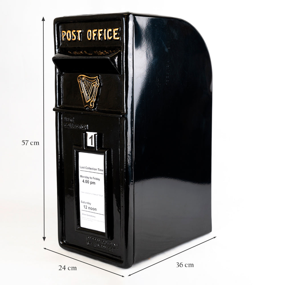 Black Irish Cast Iron Post Box.