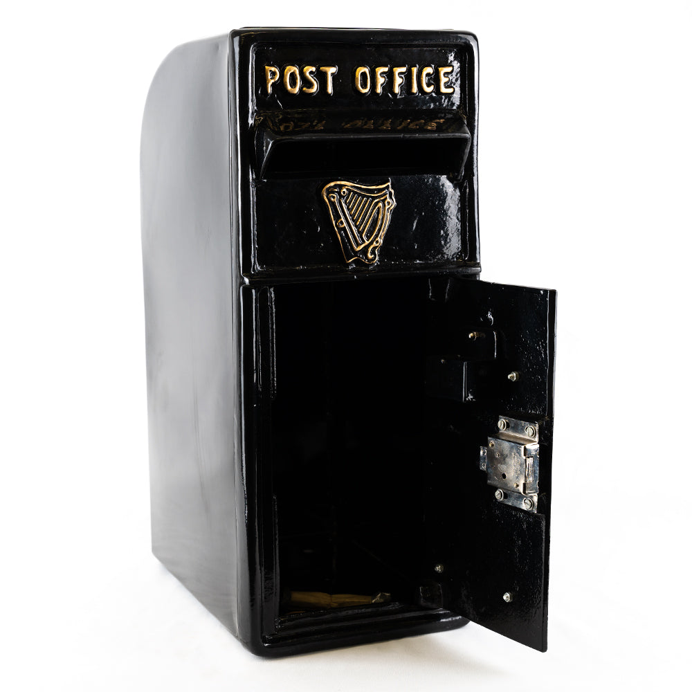 Black Irish Cast Iron Post Box.