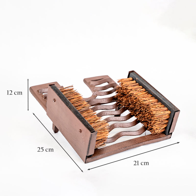 Cast Iron Outdoor Boot Jack and Brush.