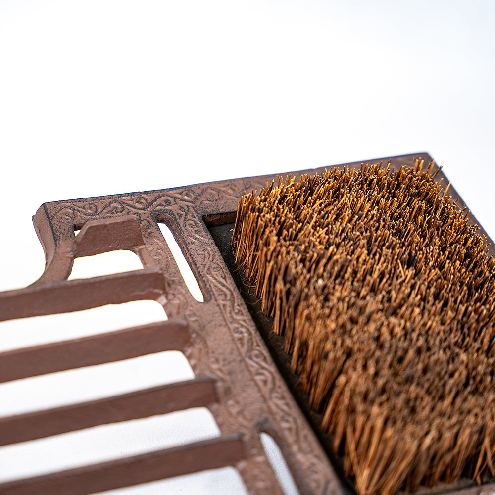 Cast Iron Boot Jack and Brush Welly Cleaner.