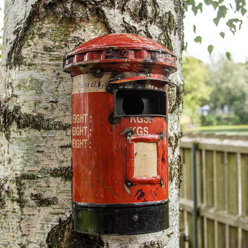 British Pillar Post Box Bird House Box.