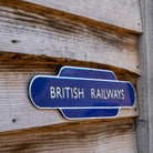 British Railways Totem Sign | Classic Vitreous Enamel Blue.