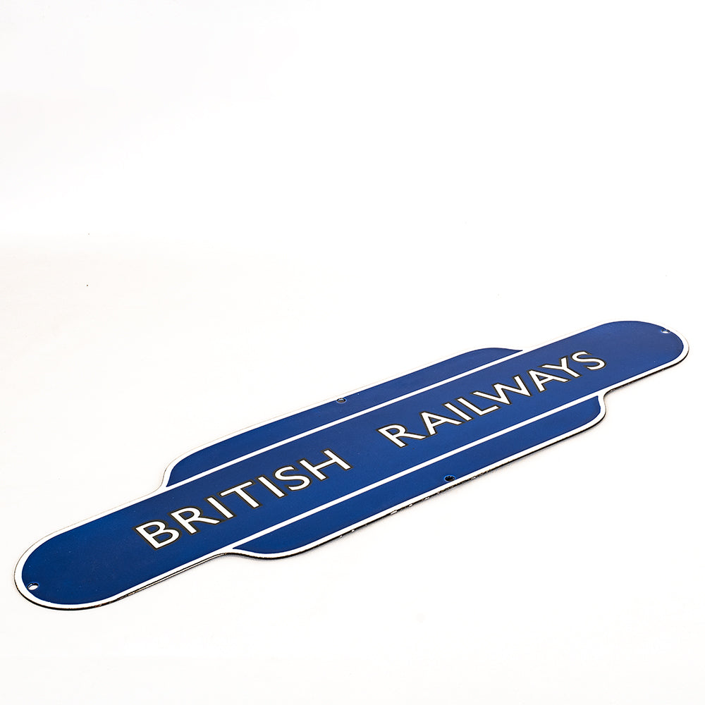 British Railways Totem Sign | Classic Vitreous Enamel Blue.