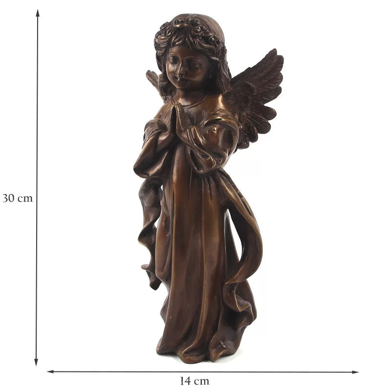 Brass Praying Angel Statue.