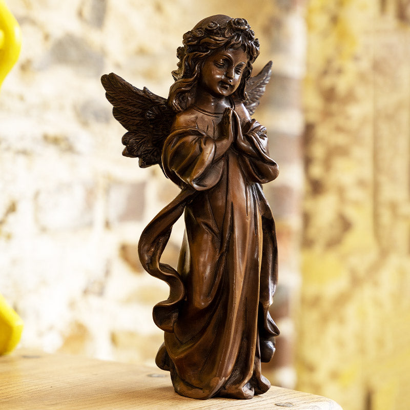 Brass Praying Angel Statue.