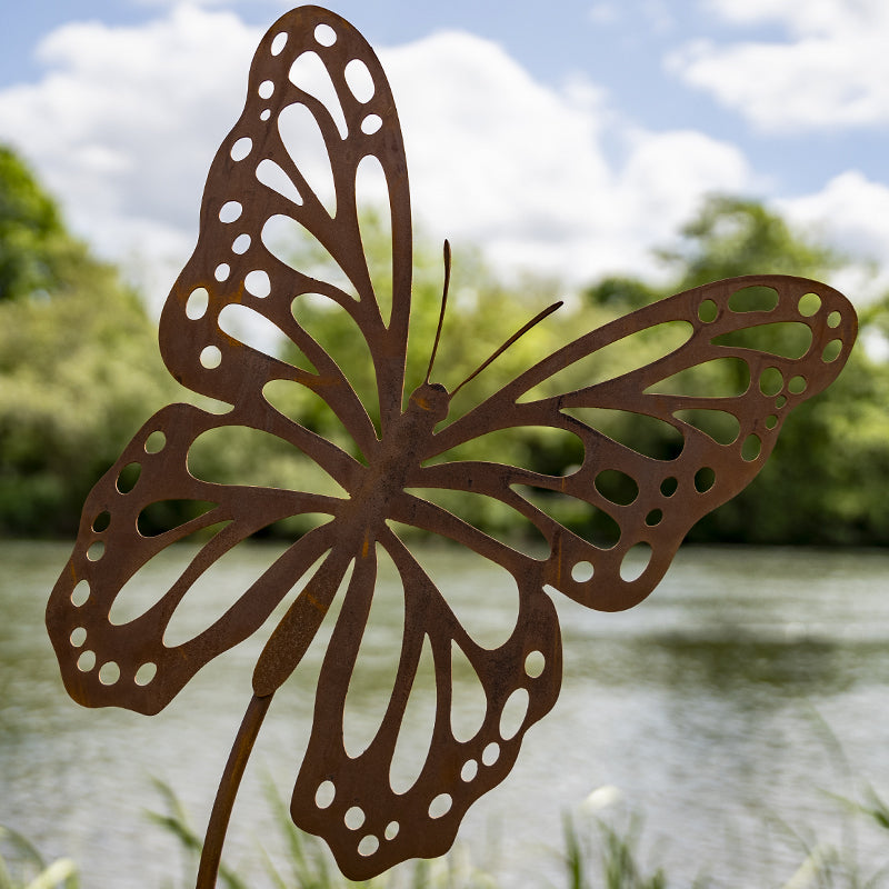 Butterfly Garden Ornament Laser Art Butterfly On Stake.