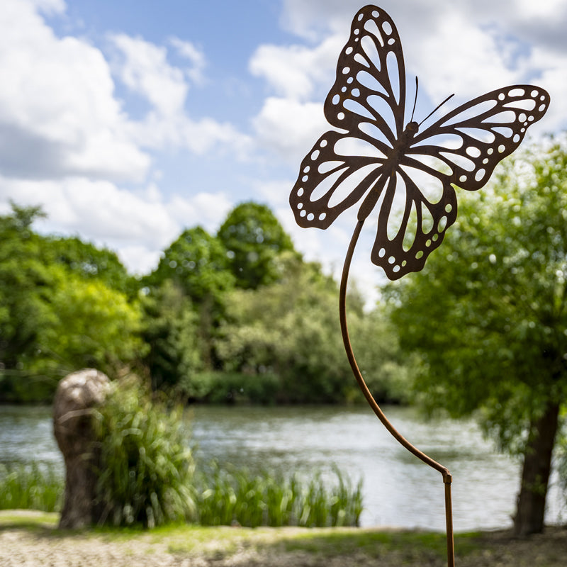 Butterfly Garden Ornament Laser Art Butterfly On Stake.