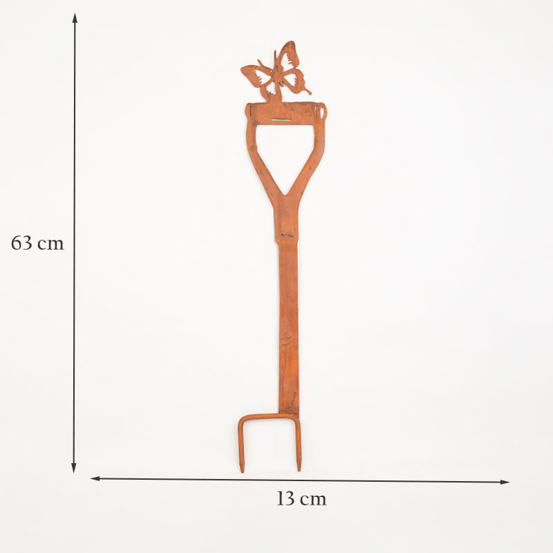 Butterfly Garden Ornament On a Spade Butterfly Garden Stake.