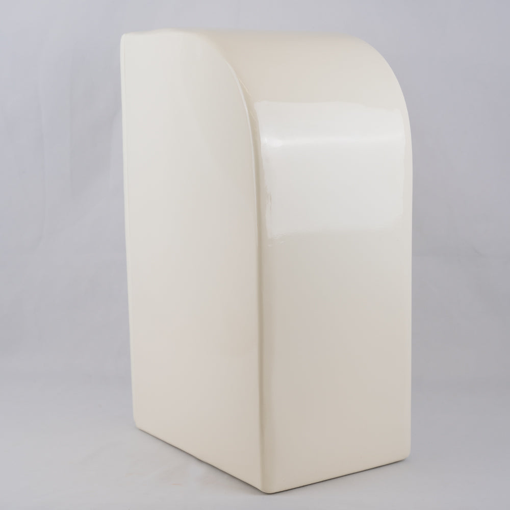 White CR 'Charles Rex' Cast Iron Post Box.