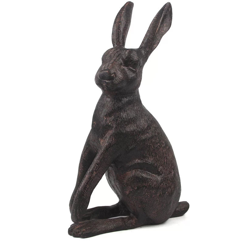 Cast Aluminium Hare Statue.