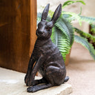 Cast Aluminium Hare Statue.