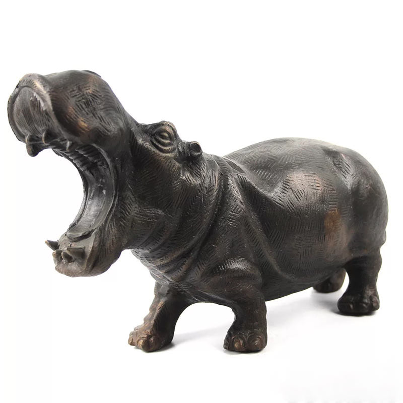 Cast Aluminium Hippo Sculpture.