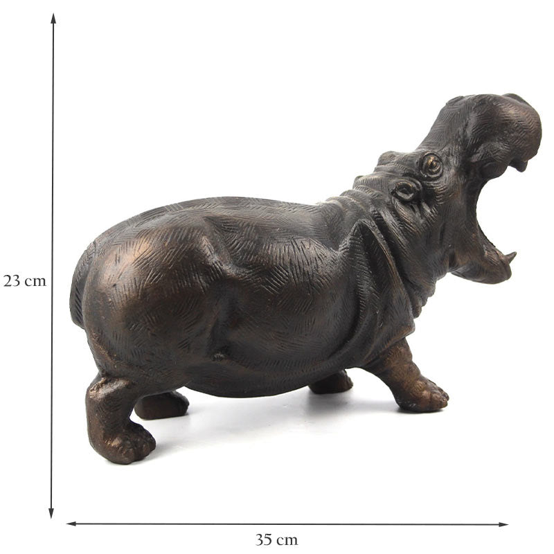 Cast Aluminium Hippo Sculpture.