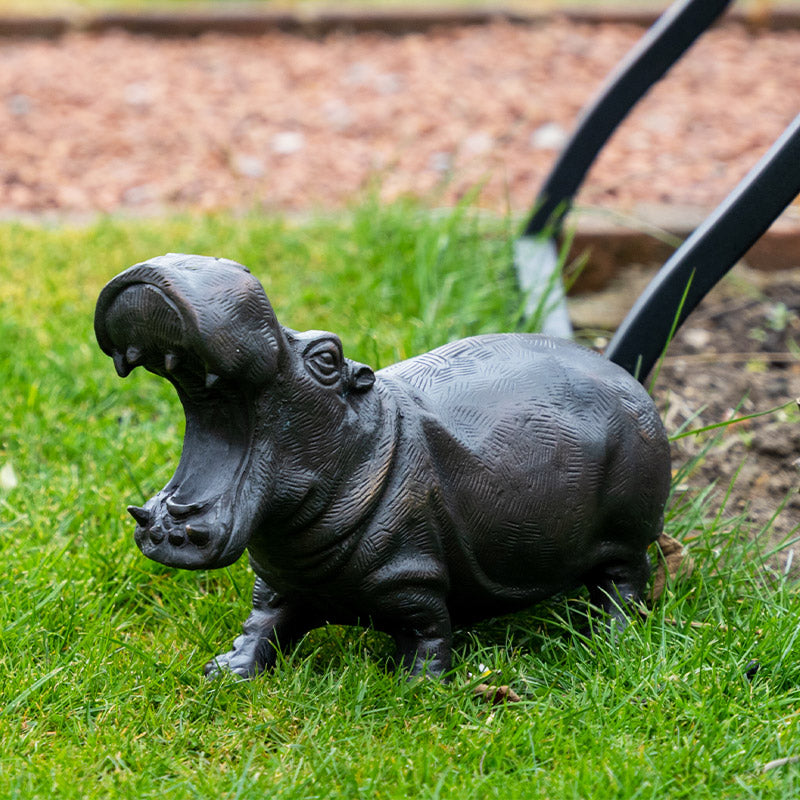 Cast Aluminium Hippo Sculpture.