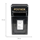 Cast Iron Black Wall Mounted Post Box.