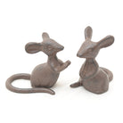 Pair of Cast Iron Mice Home and Garden Decoration.