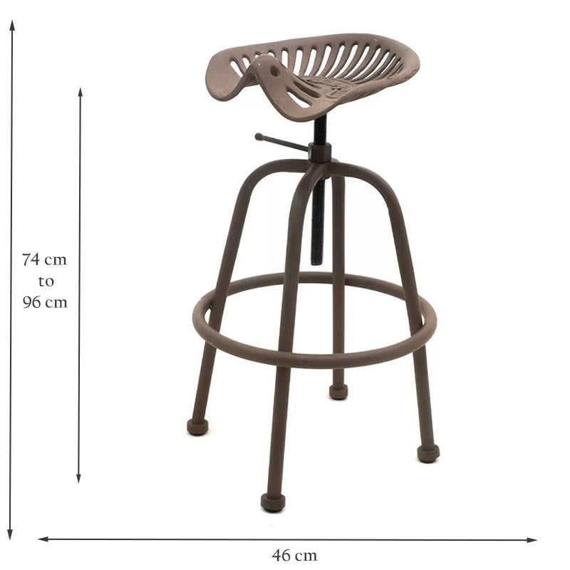 Cast Iron Tractor Seat Heavy Bar Stool.