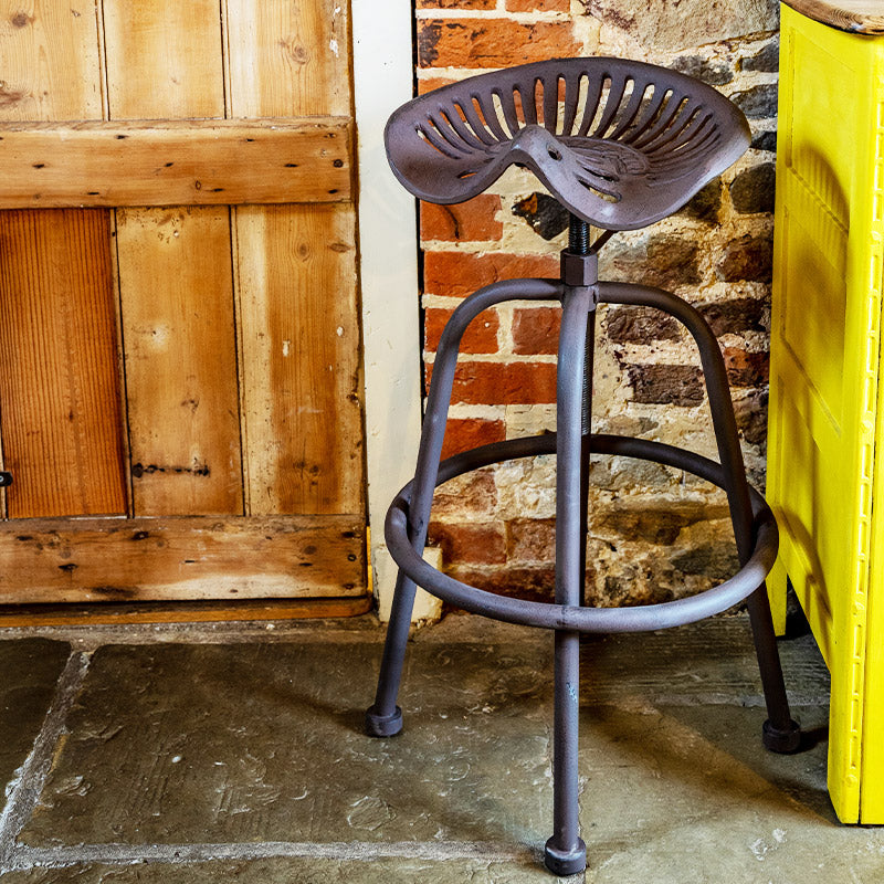 Cast Iron Tractor Seat Heavy Bar Stool.