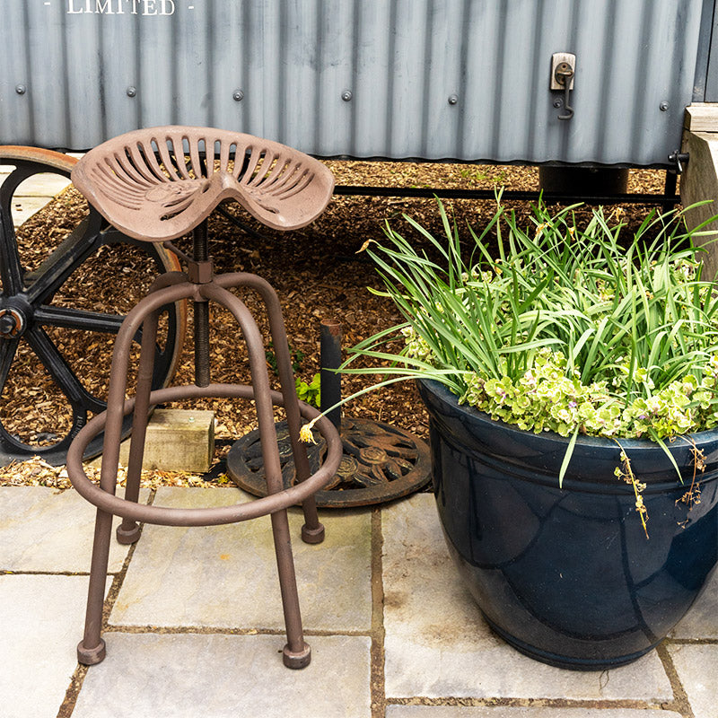 Cast Iron Tractor Seat Heavy Bar Stool.