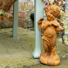 Cherub Violin Statue Outdoor Décor.