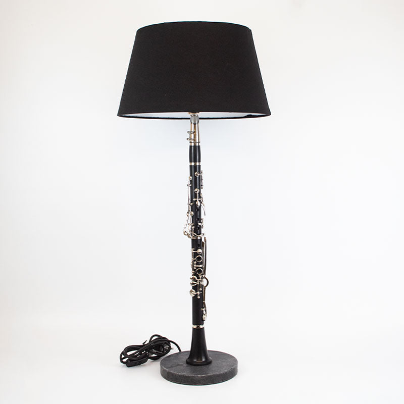 Clarinet Musical Lamp with Black Shade.