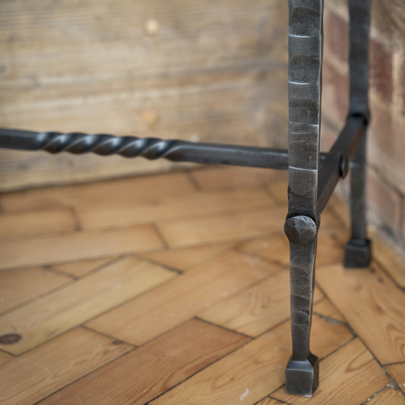 Hand Forged Small Side Table.