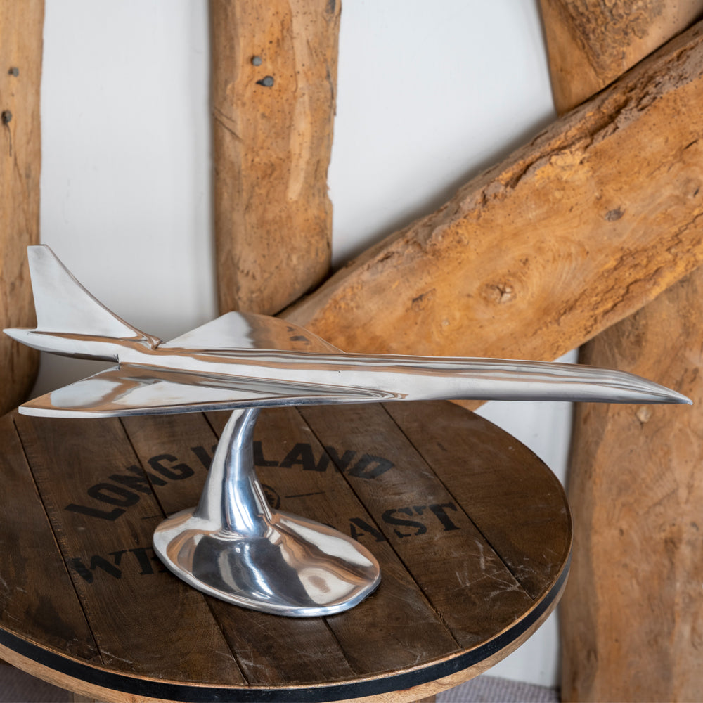 Polished Aluminium Concorde Model | Small or Large Display Ornament.