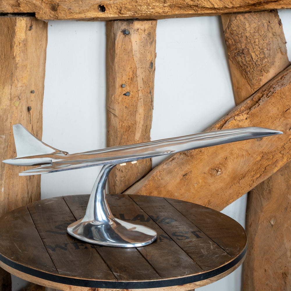 Polished Aluminium Concorde Model | Small or Large Display Ornament.