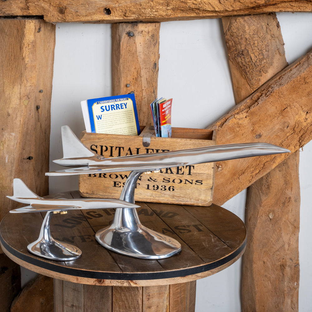 Polished Aluminium Concorde Model | Small or Large Display Ornament.
