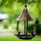 Copper Metal Hanging Bird Feeder.