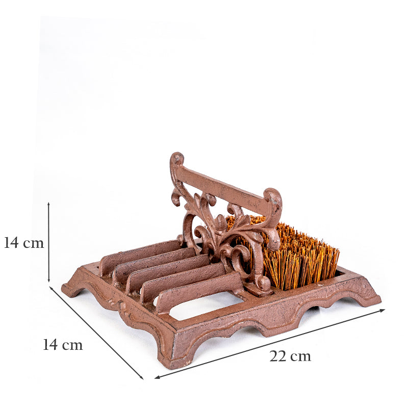 Decorative Boot Scraper and Brush.