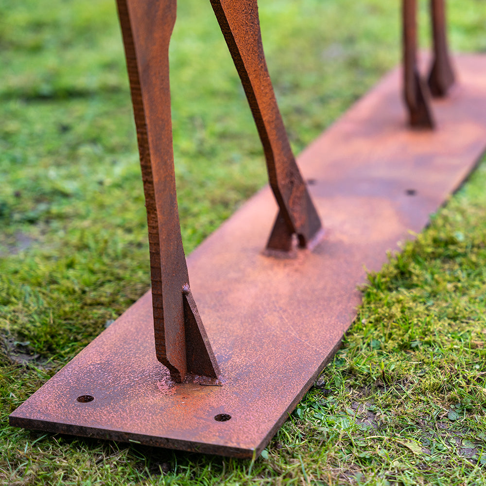 Metal Deer Silhouette Statue.