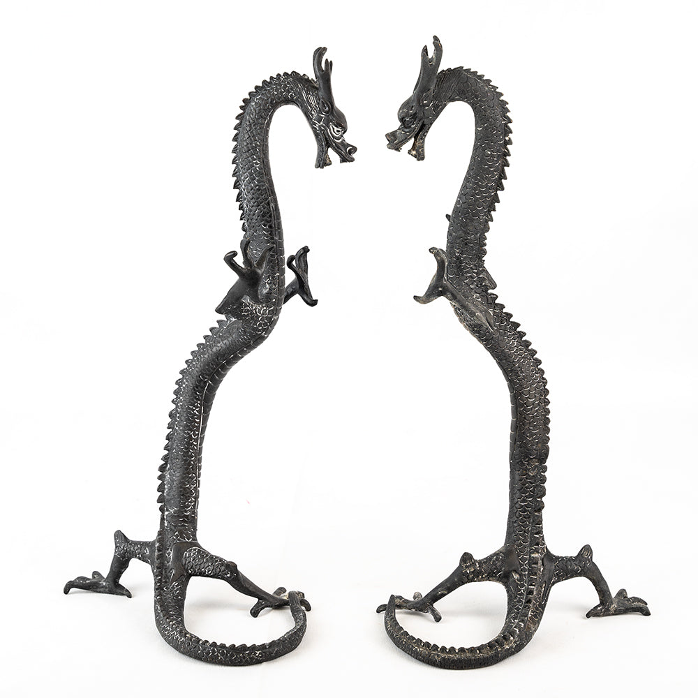 Pair of Japanese Style Dragon Figures.