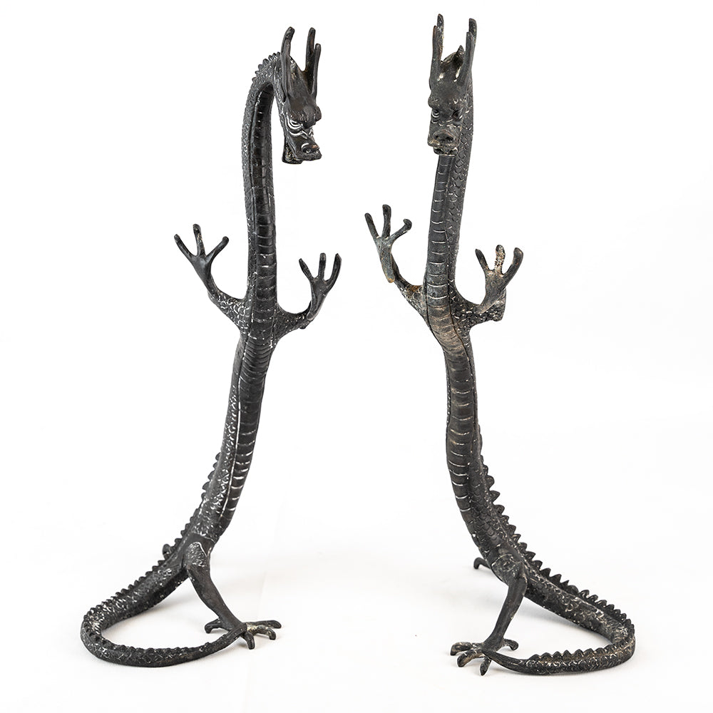 Pair of Japanese Style Dragon Figures.