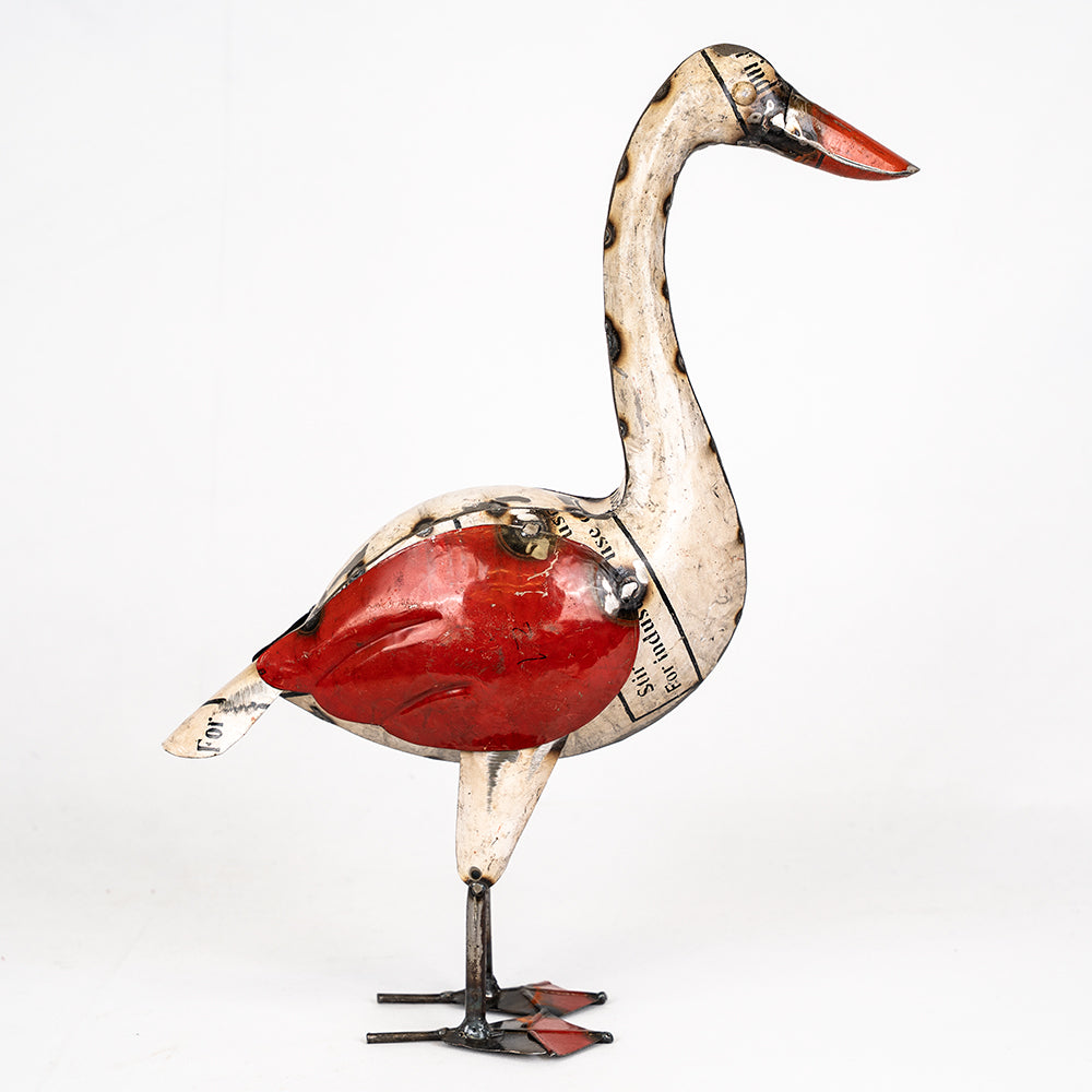 Recycled / Upcycled Tin Duck Sculpture.