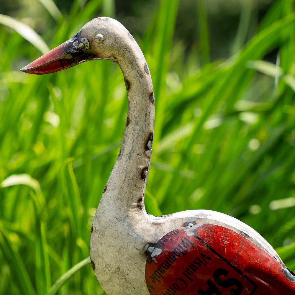 Recycled / Upcycled Tin Duck Sculpture.