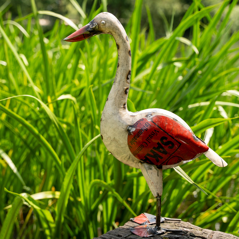 Recycled / Upcycled Tin Duck Sculpture.