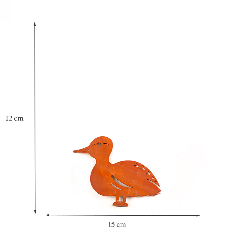 Set of 4 Ducks Garden Ornament Metal Duck and Ducklings.